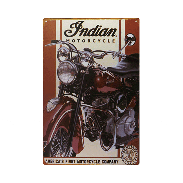 Placa Metal Indian Motorcycle Americas First